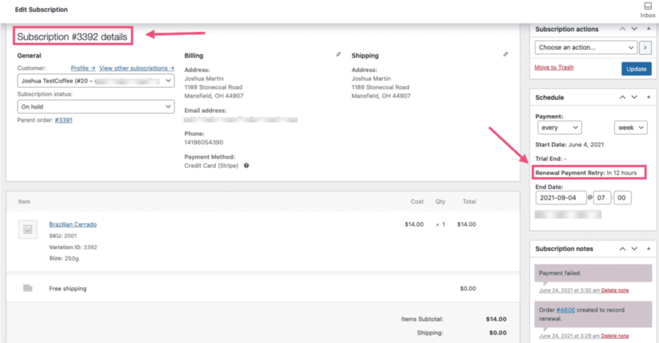 Renewal Payment Retry in 12 hours